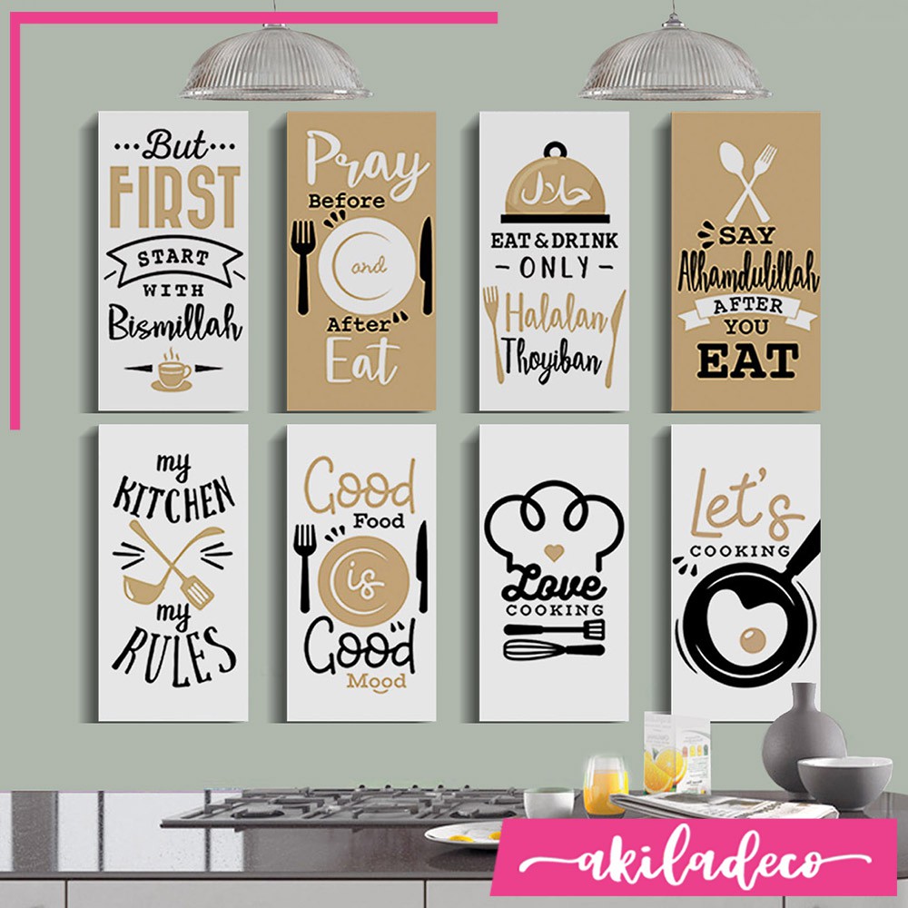 Hiasan dinding Dapur Islami Wall Decor Ruang Makan Tema Food Kitchen Cooking