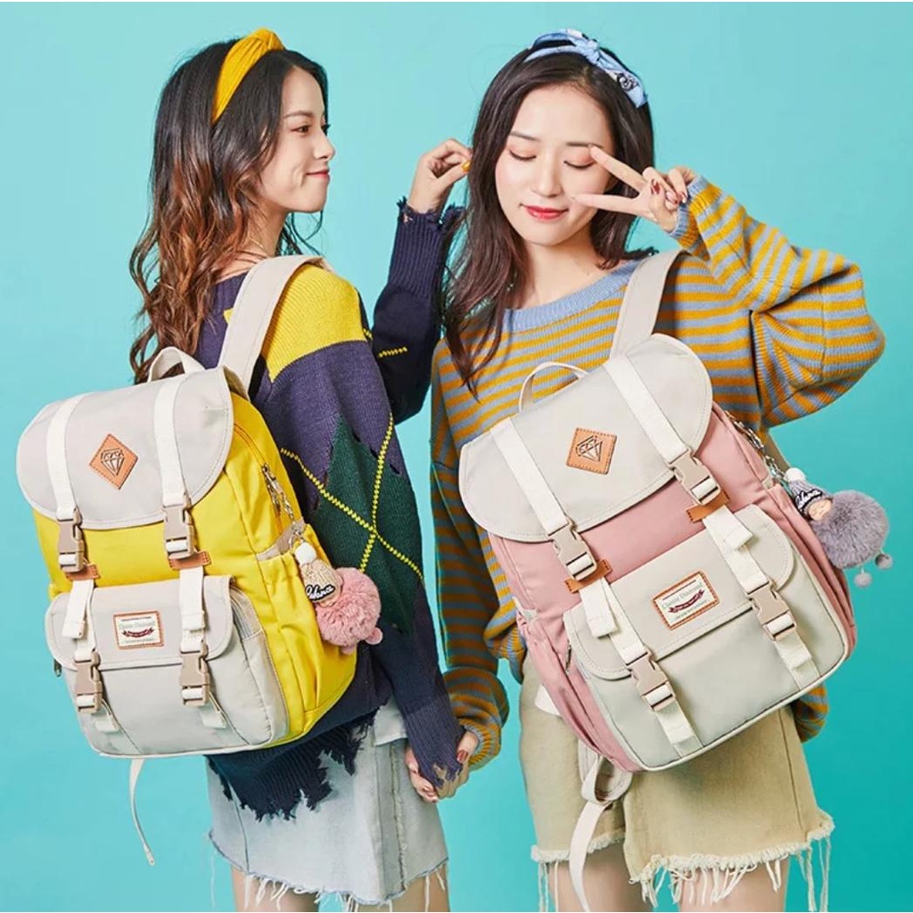 Tas Sekolah Korean Style Tas Ransel Wanita Backpack Fashion Terbaru 2023 Tas