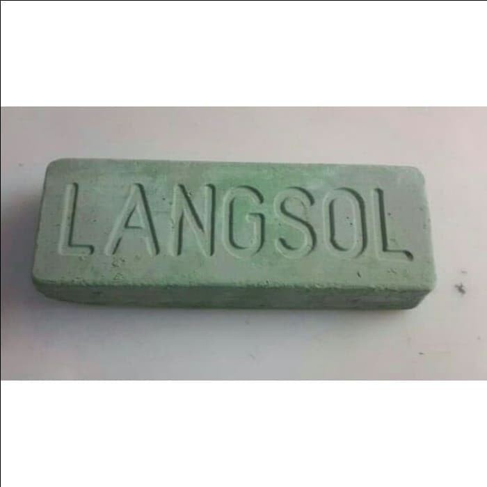 LANGSOL ORI BATU POLES HIJAU IJO / COMPOUND POLES BESI STAINLESS ASLI/BATU LANGSOL ASLI