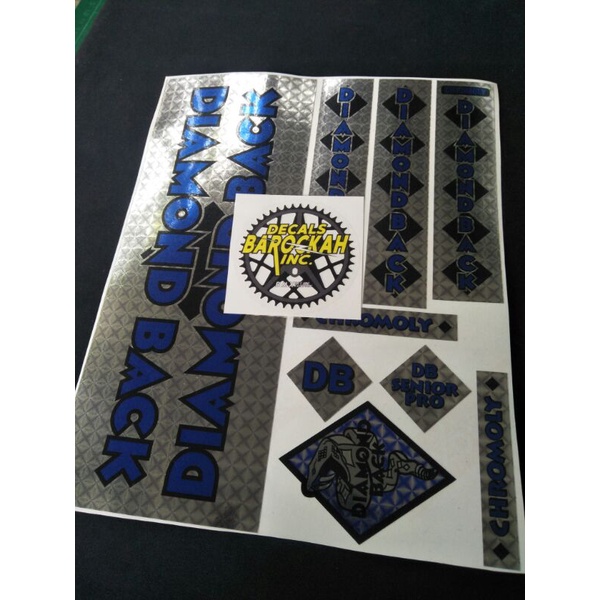 Adesivo Decalcomania Nero Per Telaio Bici, Scritte Diamondback BMX, MTB, Ciclismo, Maxxis