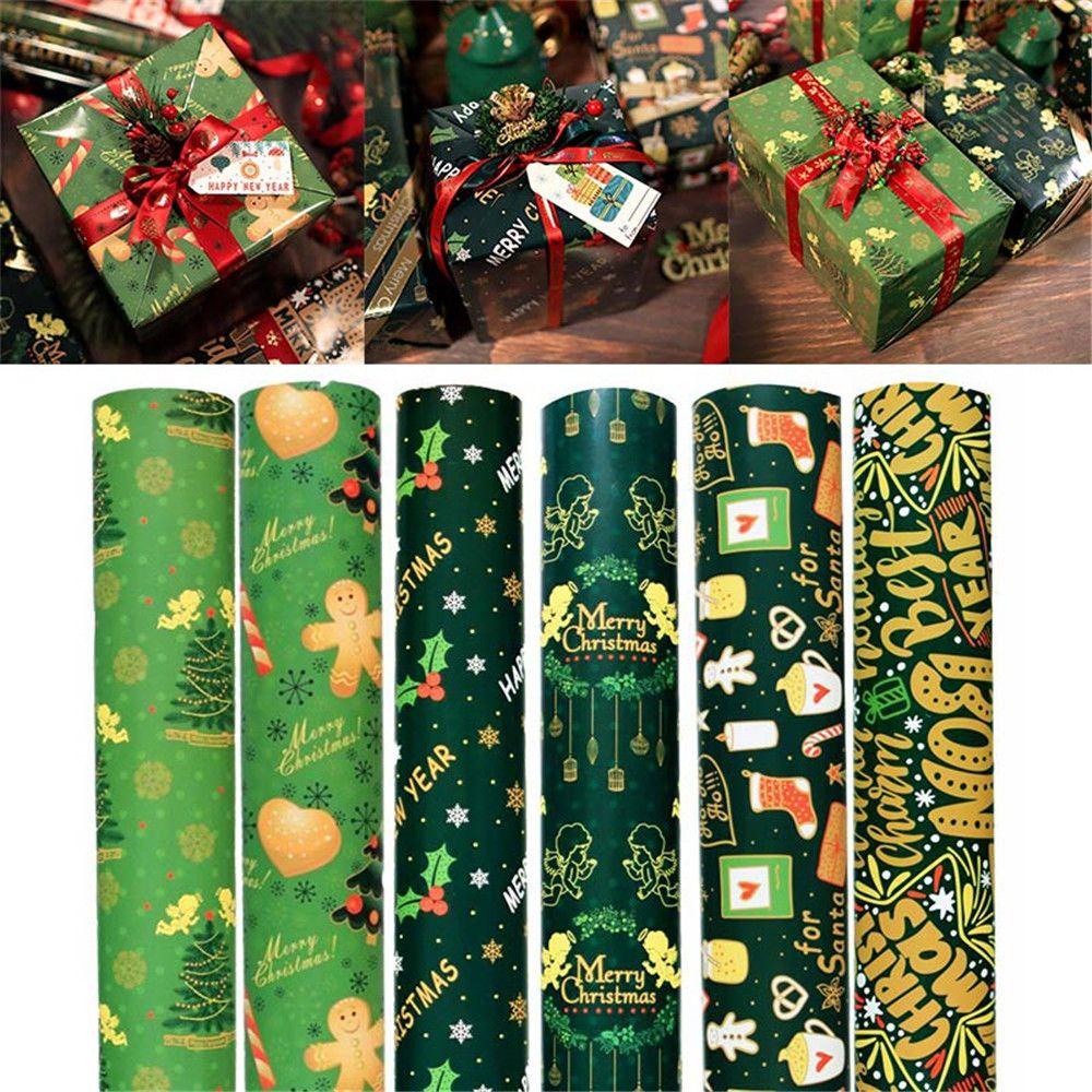 Preva Christmas Wrapping Paper Kertas Origami Dekorasi Pesta Snow Elk Merry Christmas Bungkus Kado