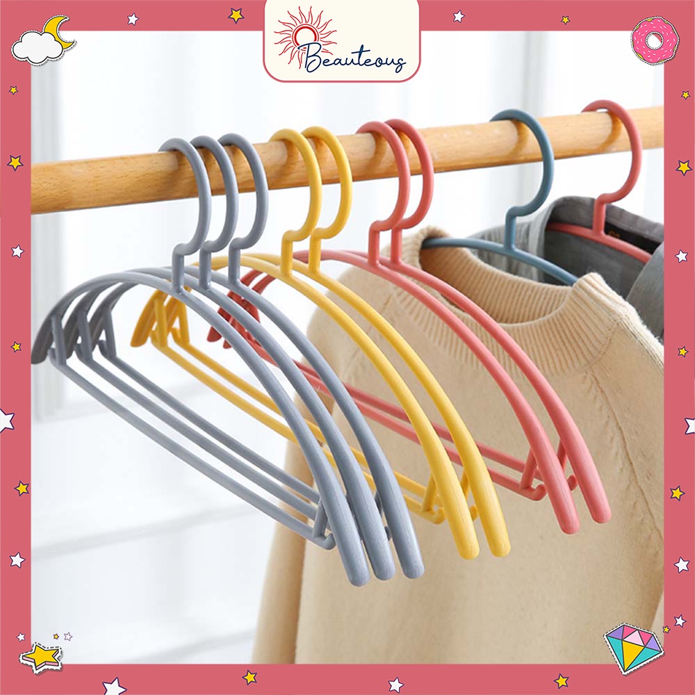 Hanger Baju Gantungan Pakaian Kapstok Plastik Laundry Warna Warni Anti Slip