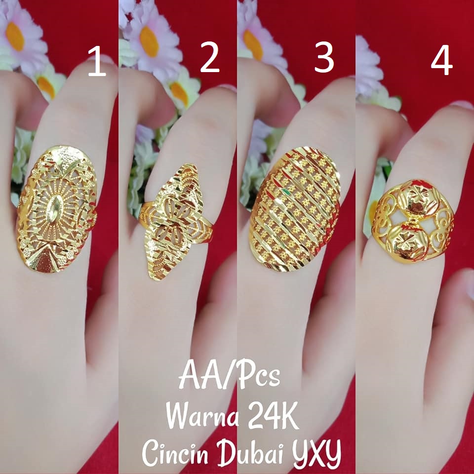 Cincin Dubai Yaxiya Kuning 24k Jumbo