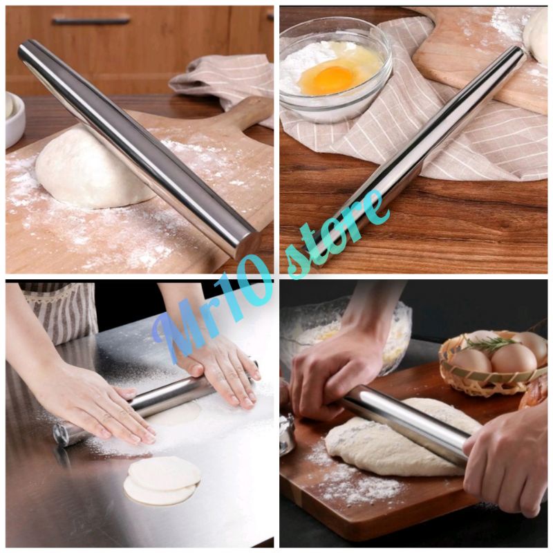 rollpin adonan kue bahan stainless