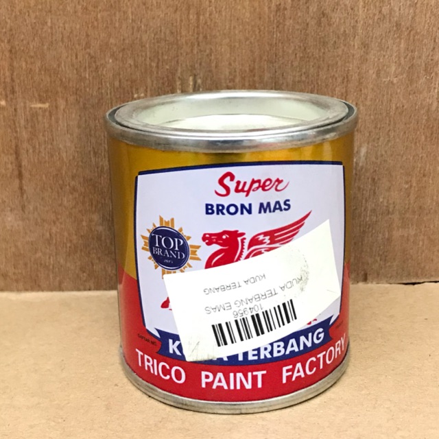 

bib Cat Kuda Terbang Emas Untuk Kayu Dan Besi Warna Gold Kemasan Kecil 100 Ml