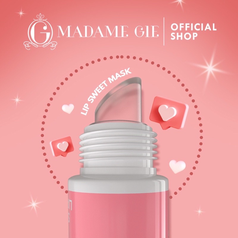 LIZBEAUTY - Madame Gie Sweet Lip Mask - Lip Scrub Vitamin E Lip Balm Moisturizer Serum Pencerah Bibir