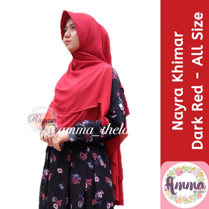 ATL NWT - Nayra Khimar Dark Red Serut by Amma The Label fatima atelier Angelina atelierangelina
