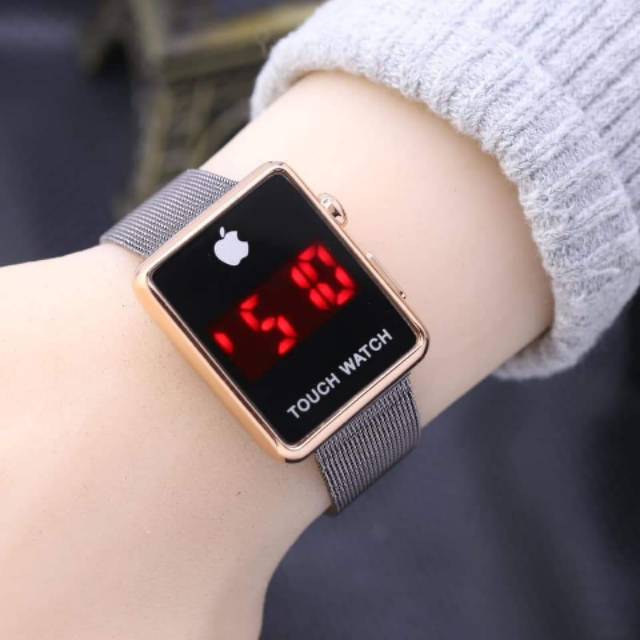 Jam Tangan Wanita IPHONE (APPLE)LED Touch Watch Rantai Pasir Rp117.000