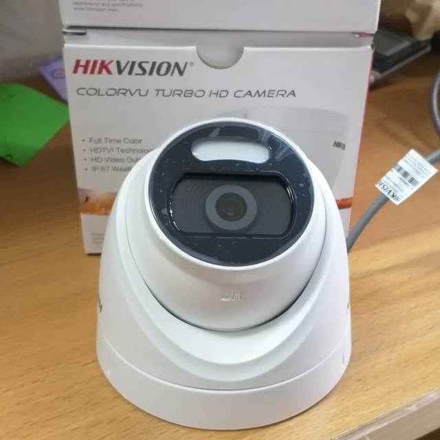 Baru kamera cctv hikvision colorvu 2mp indoor DS-2CE72DFT-F malam berwarna bagus murah