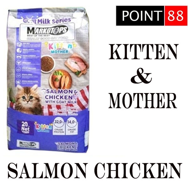 Markotops Kitten &amp; Mother Salmon Chicken 20kg (Grab/Gosend)