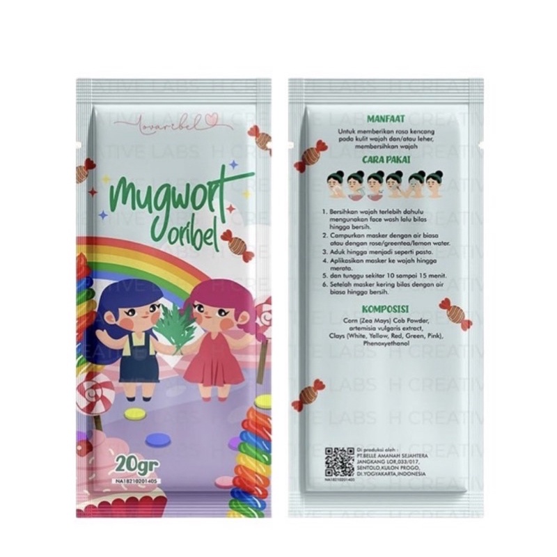 MASKER MUGWORT ORIBEL (20gr) BPOM