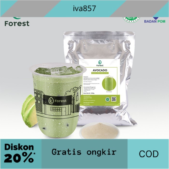 

PROMO Bubuk Minuman AVOCADO Powder - FOREST Bubble Drink - POWDR+BUBLEWRAP GRATIS ONGKIR