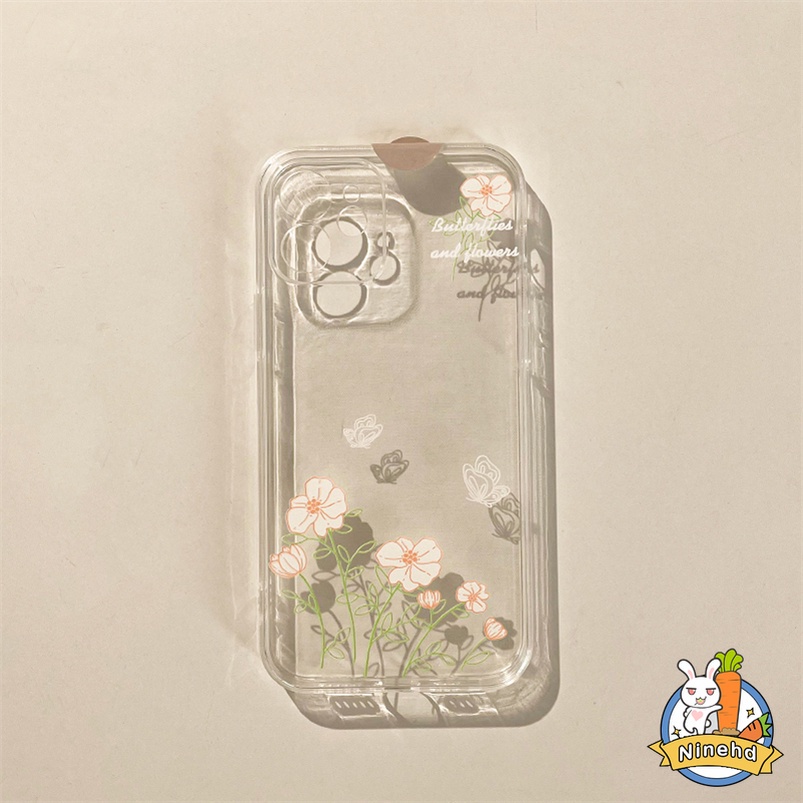 Soft Case Bahan Silikon Motif Bunga Kupu-Kupu Untuk Vivo V23 V21e V21e V20 T1 Pro Y21 Y33s Y33T Y21T Y76 Y55 Y15A Y01 Y20 Y20i Y20 Y12 Y50S Y20i Y1s Y12s Y15s Y50S Y20i Y12s Y12