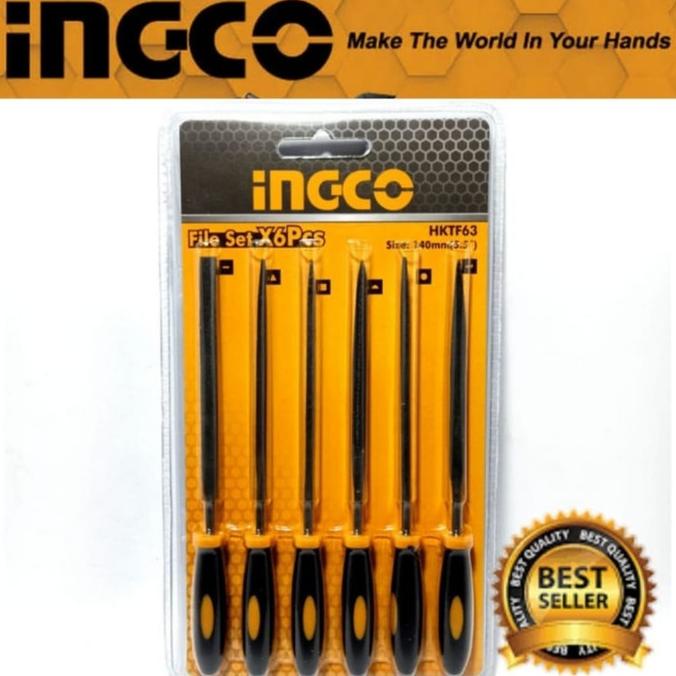 Kikir Besi Set 6 Pcs Ingco Kikir Besi Kecil Set 6Bh Hktf63 140Mm | Star 