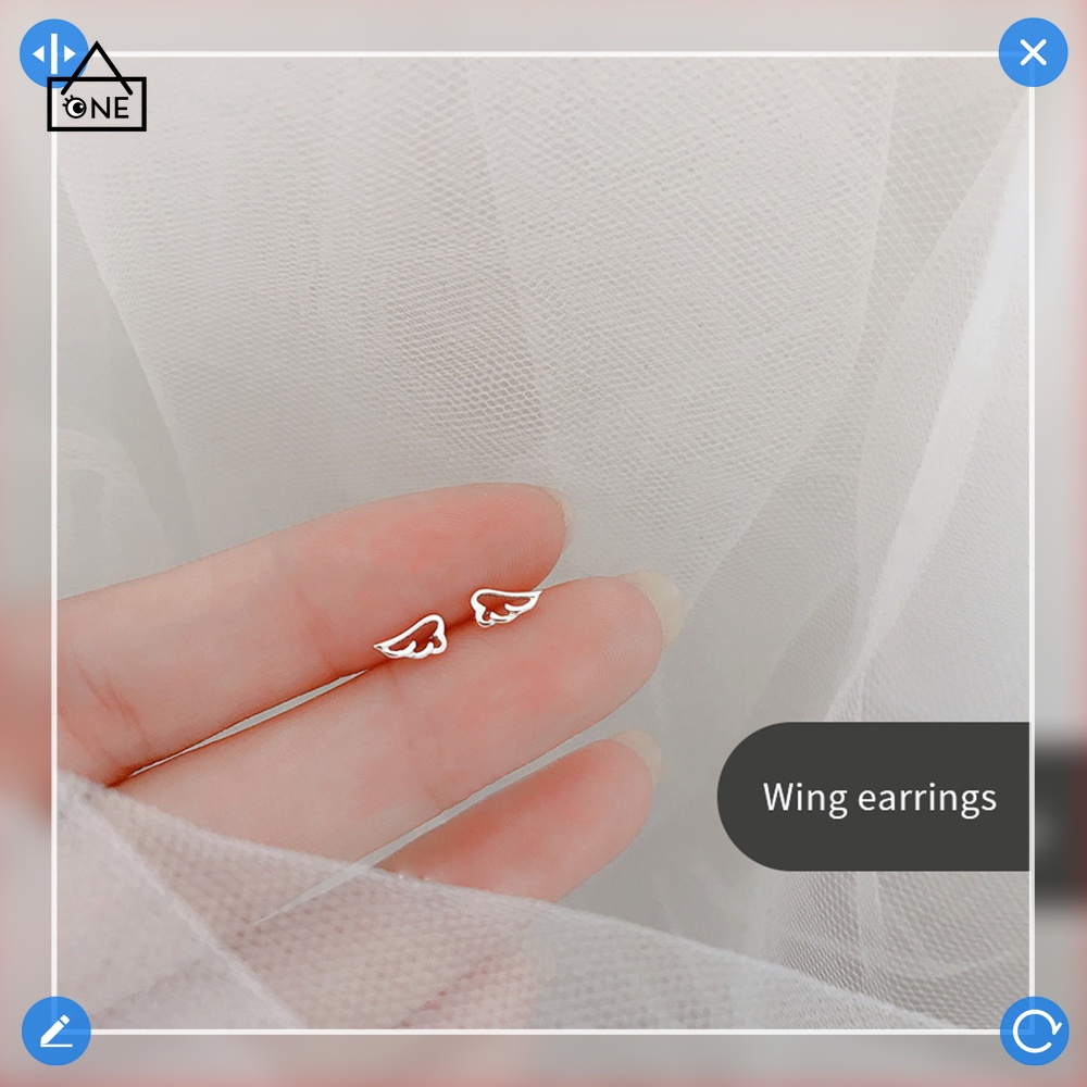 COD❤️Anting Kecil Perhiasan Kupu-kupu Snowflake Stud Earrings Sederhana