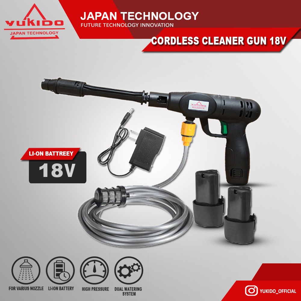 PROMO TERKINI!!!! Cordless Jet Cleaner YUKIDO 36V/JLD 21V Mesin Steam Mobil AC Motor Baterai