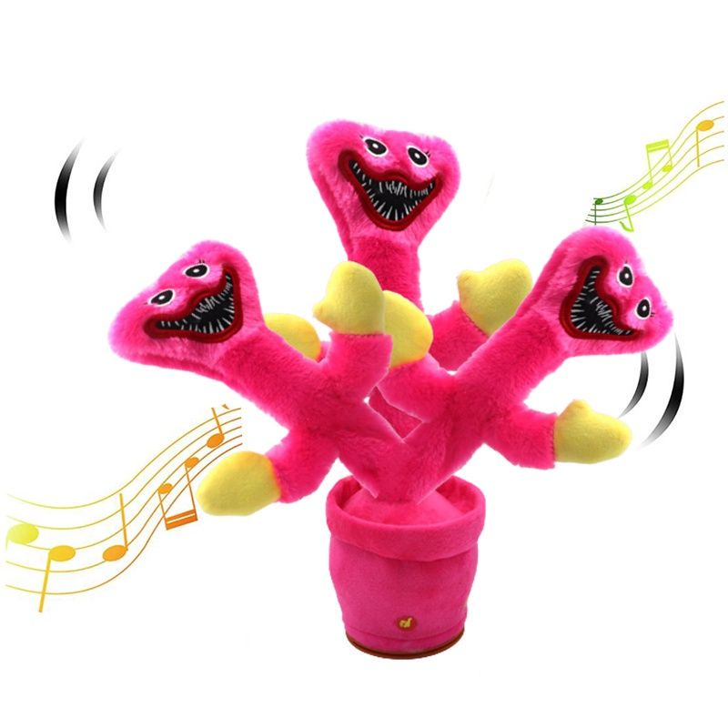 Game Poppy Playtime Stuffed Toys Huggy Wuggy Dancing Speaking Cactus Interactive Dance Plush Toy Dolls Gift