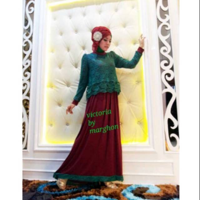Victoria by marghon original set jilbab syar'i