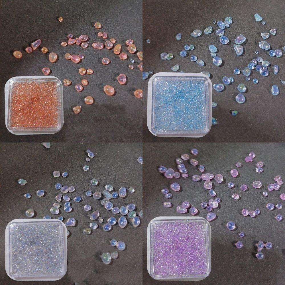 Mxbeauty Nail Art Rhinestones Aurora Mermaid Membuat Perhiasan Ornamen Manikur Aksesoris Tidak Teratur Batu Kristal Manik-Manik