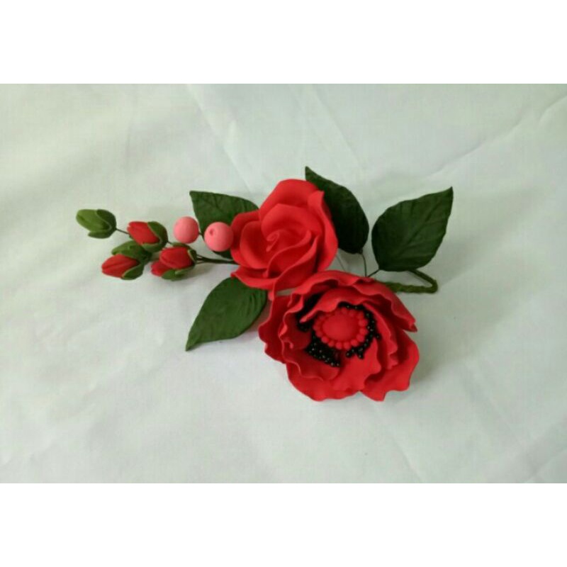 

(334/PRRAE1) Gumpaste Flower Sugar Flower/Bunga Gumpaste Rose Anemone