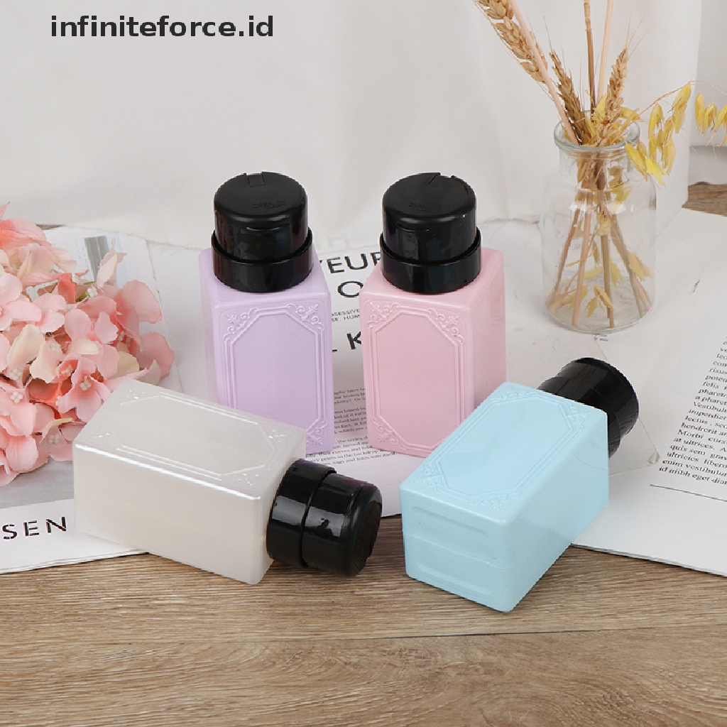 Botol Dispenser Kosong Model Pompa Ukuran 210ml Untuk Pembersih Kutek Gel Nail Art