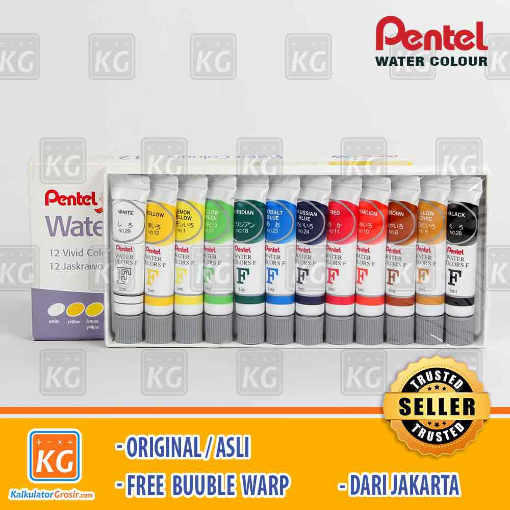 Cat Air Pentel 12 Warna / Pentel Water Color WFRS 12 colour / Kreativitas Anak Seni Lukis