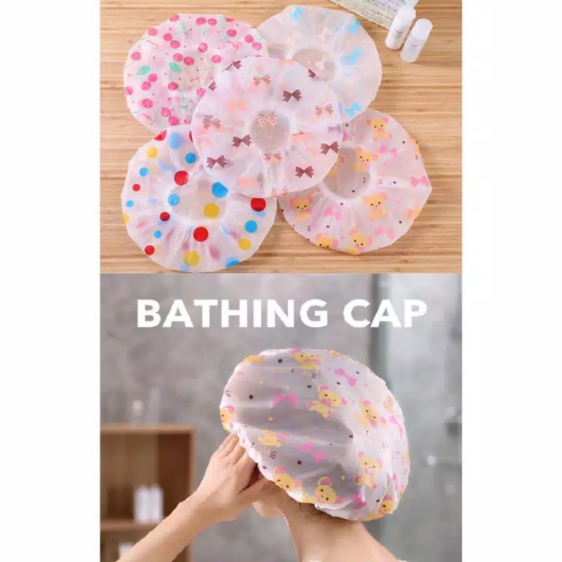 JG - SHOWER CAP - SHOWER CAP KARAKTER MANDI - PELINDUNG RAMBUT - PENUTUP KEPALA RAMBUT TOPI KERAMAS