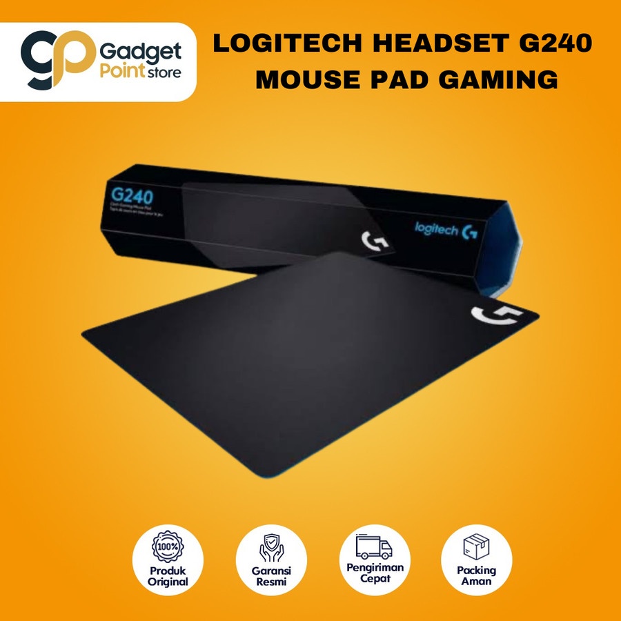 Mouse Pad Gaming Logitech G240 | Alas Mouse Gaming - Original Garansi Resmi 1 Tahun