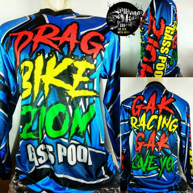 Kaos jersey drag bike 201m gasspool / Baju komunitas racing