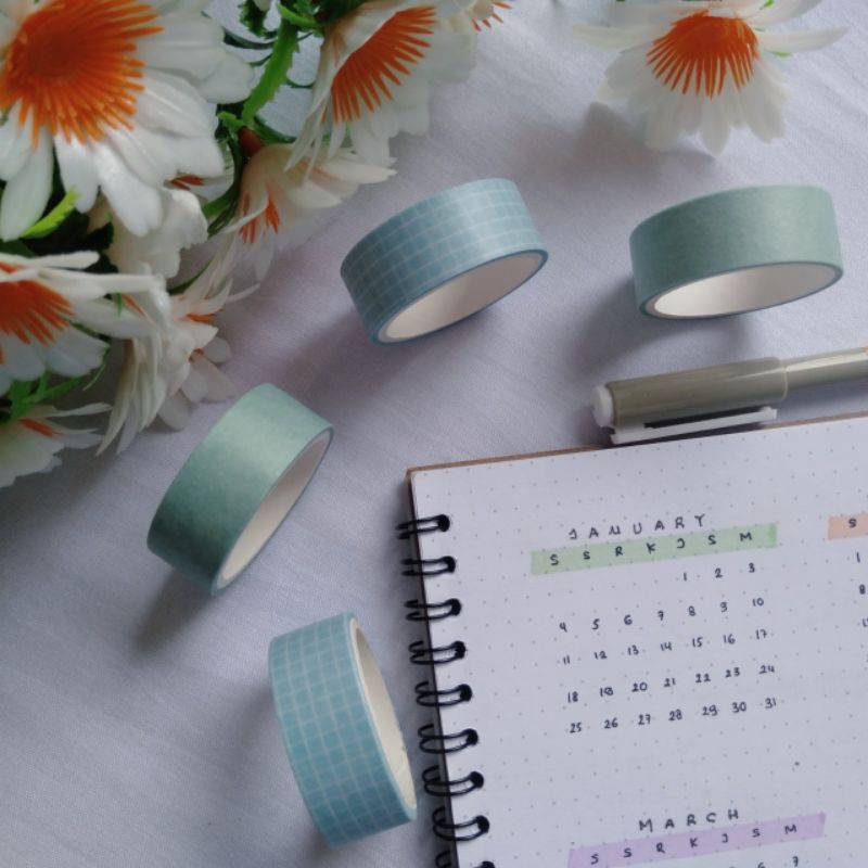 

Washi Tape Basic Pattern / Selotip Hias - Decorative bujo / planner / scrapbook grid masking tape