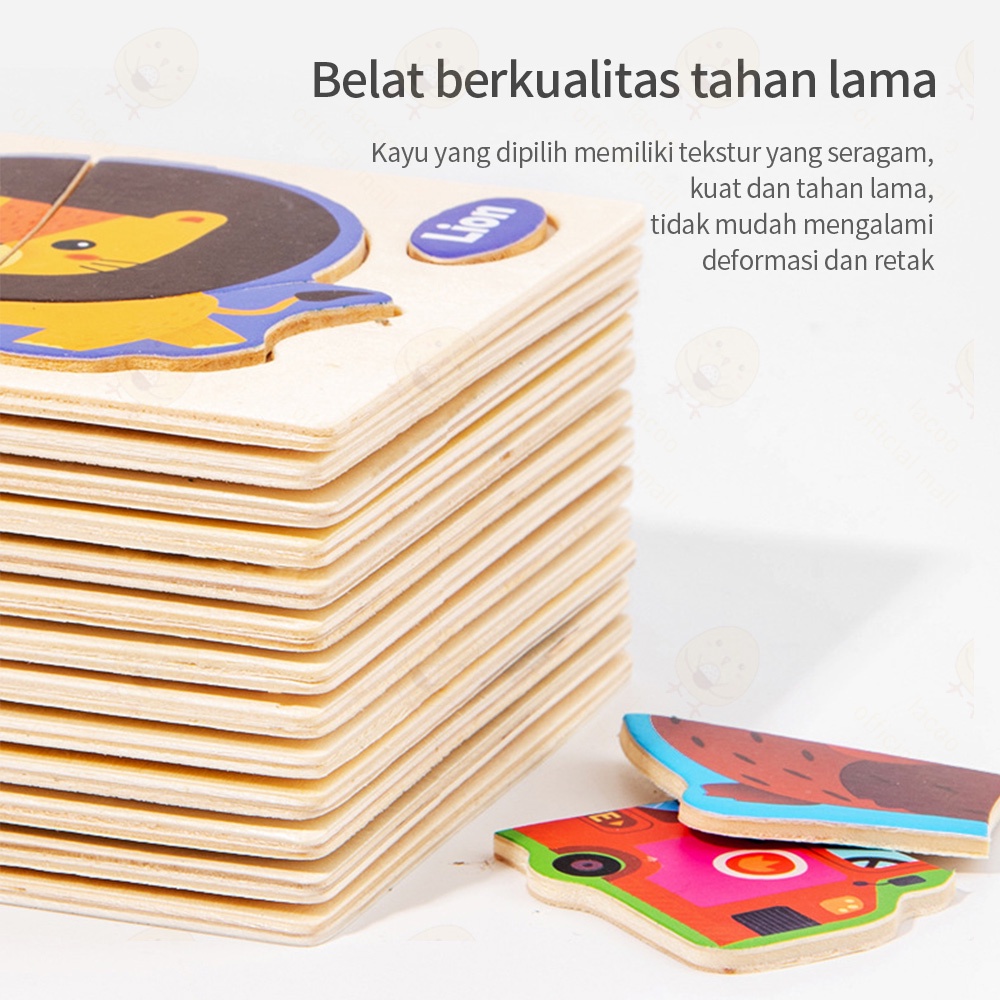 Poney Puzzle kayu mainan edukasi anak Wooden toys Jigsaw puzzle