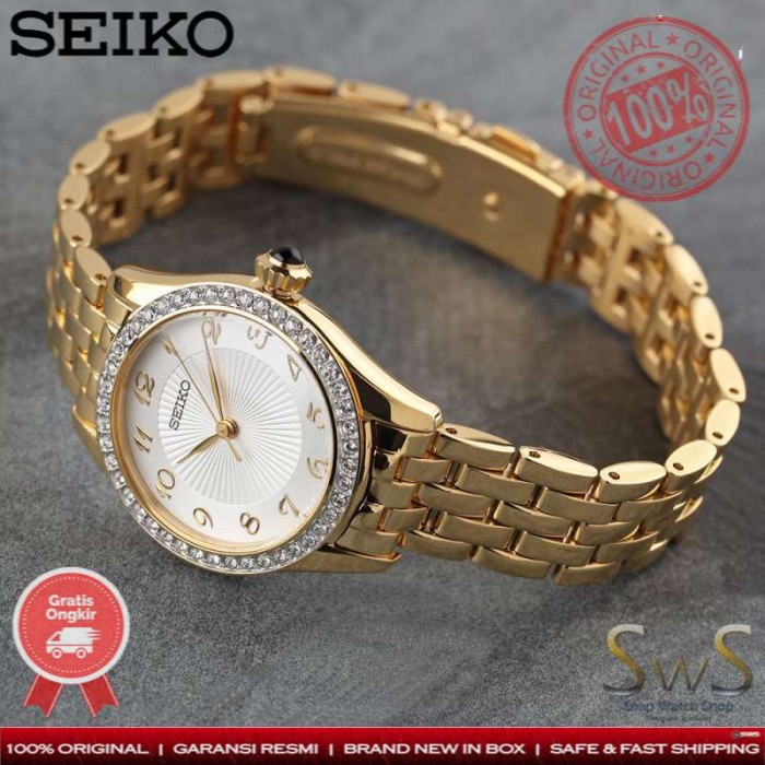 Jam Tangan Wanita Seiko SUR388 SUR388P1 Swarovski Original