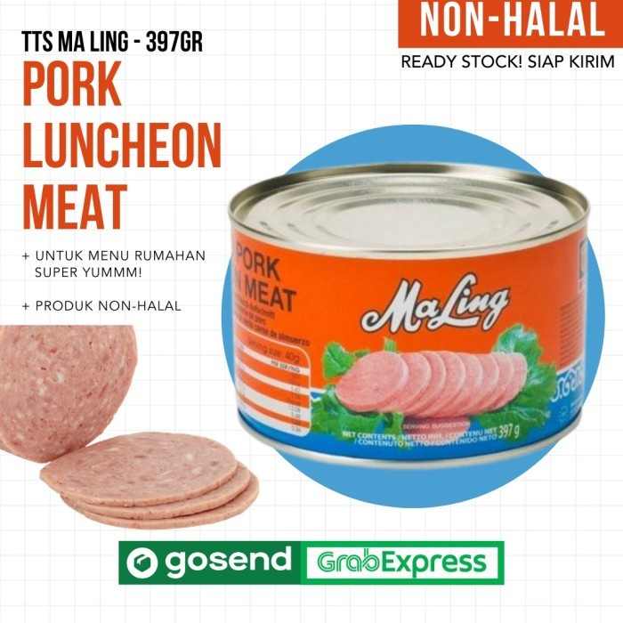 

✨COD✨ MaLing Luncheon Pork 397 gr TTS Canned / Daging Ham Babi Maling