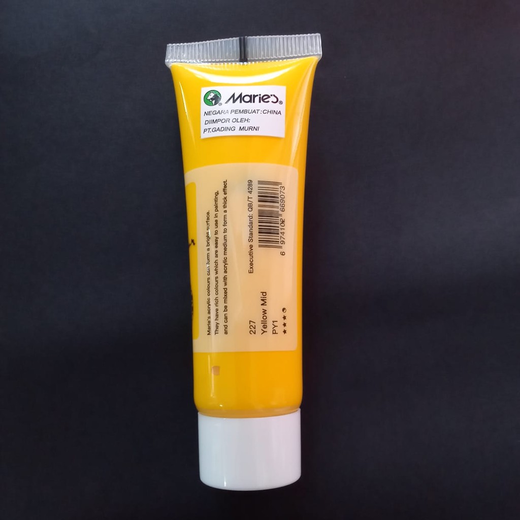 

Cat Acrylic 30ml Maries Yellow Mid 227/ Cat Akrilik 30 ml / Cat Acrylic 30 ml Yellow Mid 227