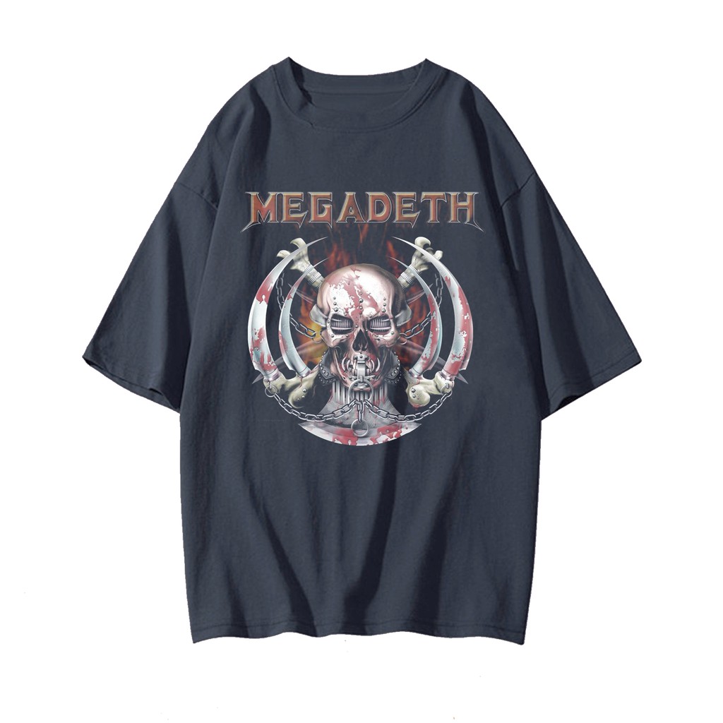 kaos megadeth vintage style oversized
