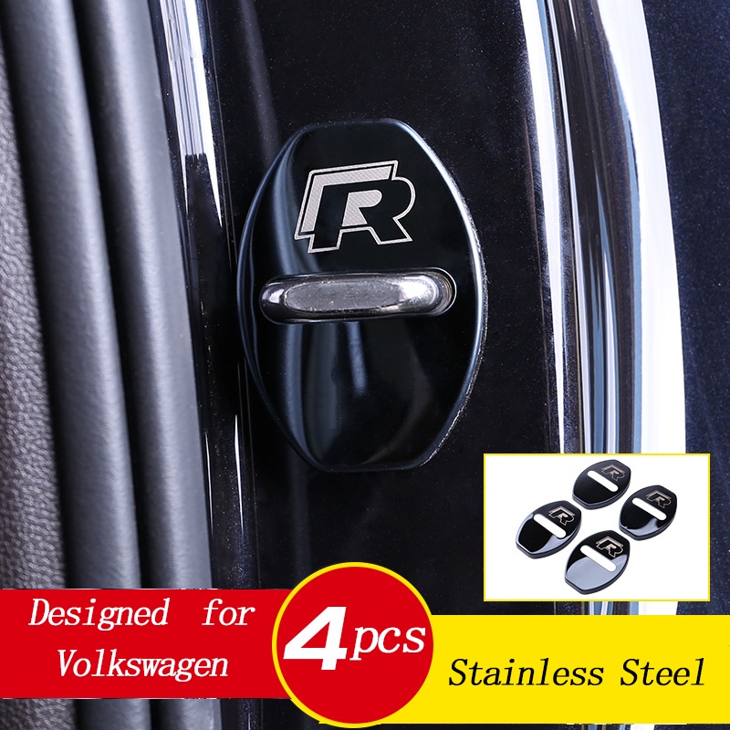 4pcs Kunci Pintu Mobil Bahan Stainless Steel Untuk Volkswagen Tiguan Passat Touran Jetta Polo Caddy Golf