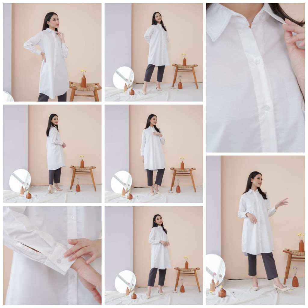 Cotton Shirt Dress / Dress Katun Wanita