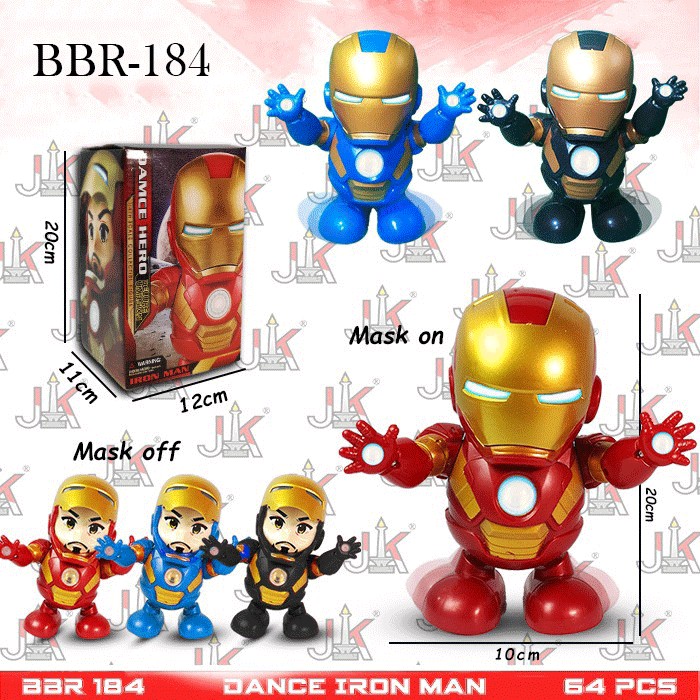 Mainan anak robot joged Iron Man Dancing Robot