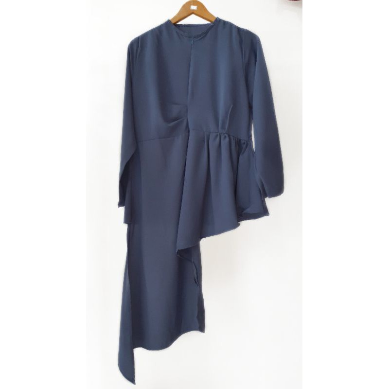 Mysha Top - Denim - Baju atasan pakaian blouse wanita