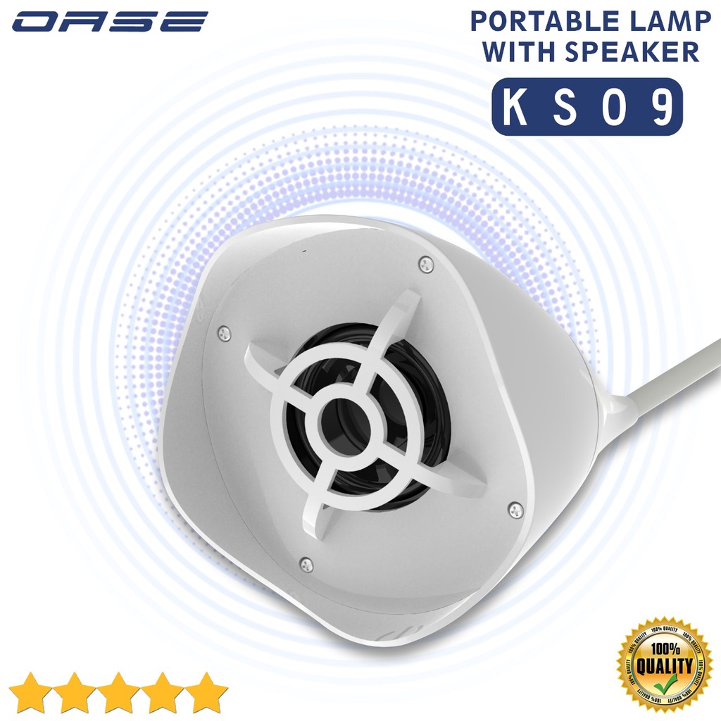 Speaker Bluetooth OASE KS09 Wireless Portable Lampu LED 360 Derajat Angle Direction