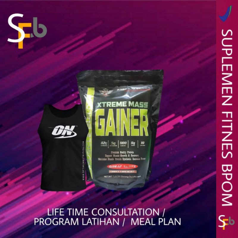 BXN XTREME MASS GAINER 7.5 LBS SUPLEMEN MAKANAN KESEHATAN GYM PROTEIN ISOLATE NON SERIOUS MASS