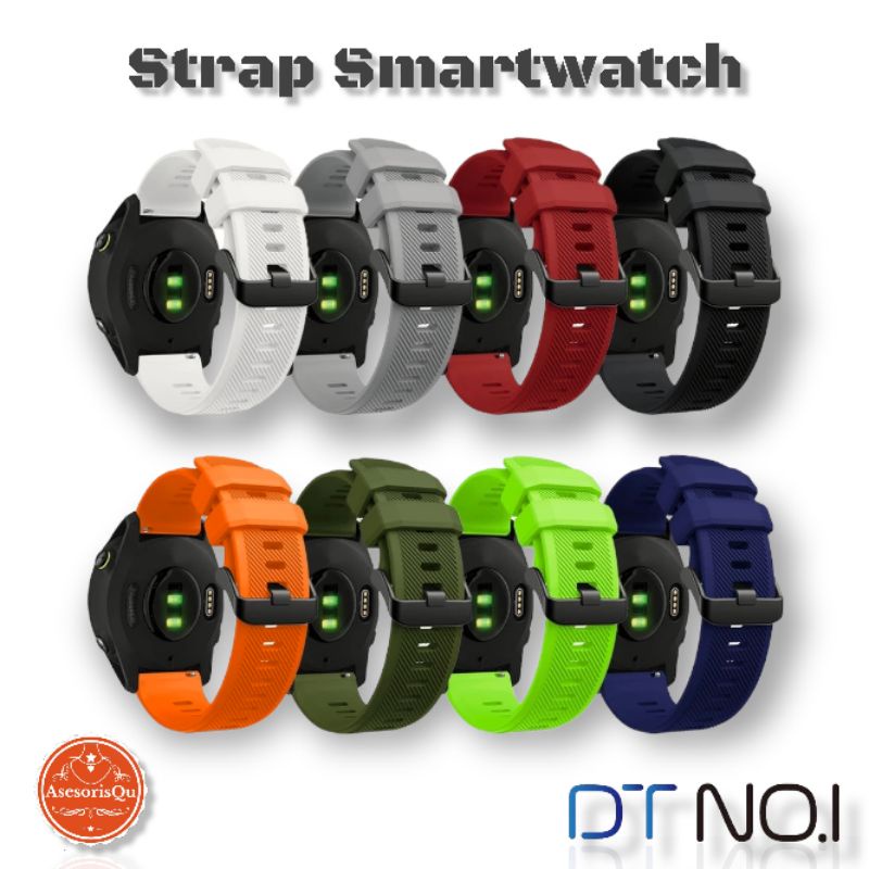Strap Band Smartwatch Tali Jam 22mm Universal Silikon Rubber Gelang Jam Tangan DT No.1 DT70 DT78 DT7
