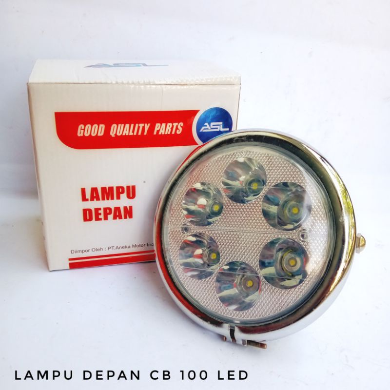 HEADLAMP LAMPU DEPAN CB 100 LED 6 MATA