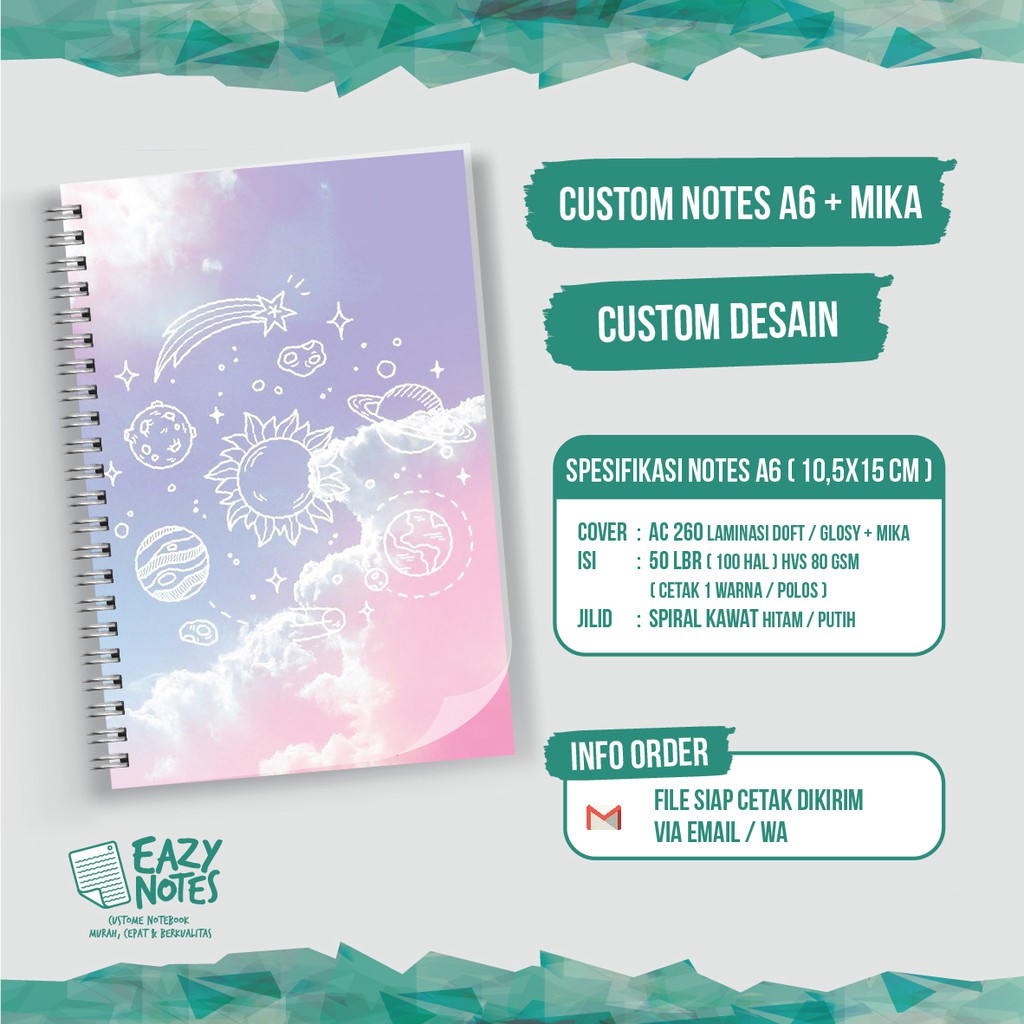 

NOTEBOOK CUSTOM A6 + MIKA
