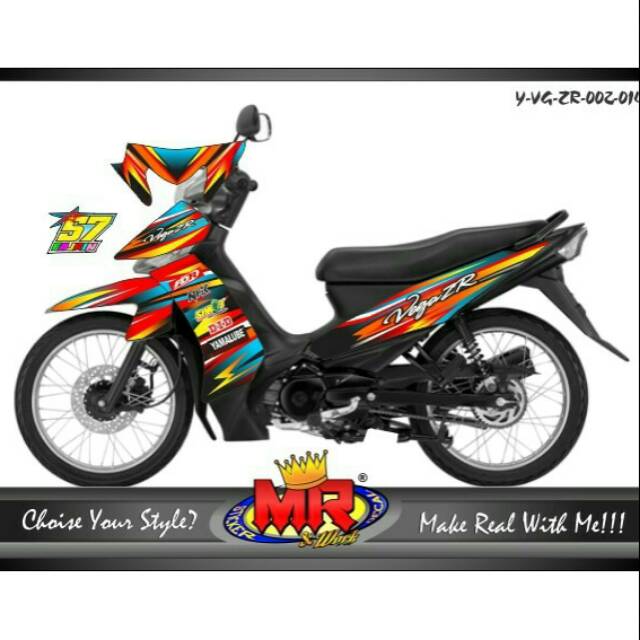 Decal Dekal Vega Zr Stiker Sticker Semi Full Desain Keren Dan