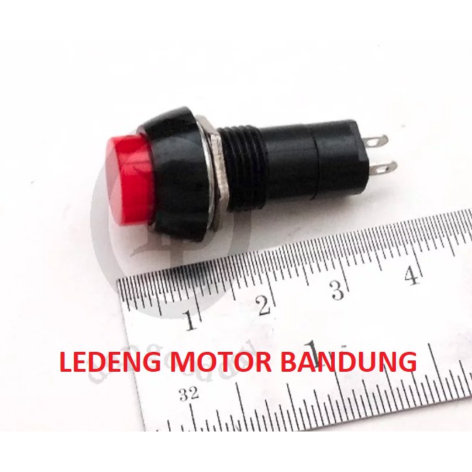 Saklar On Off Push Switch 2 Pin Bulat Tombol Lampu Motor Universal