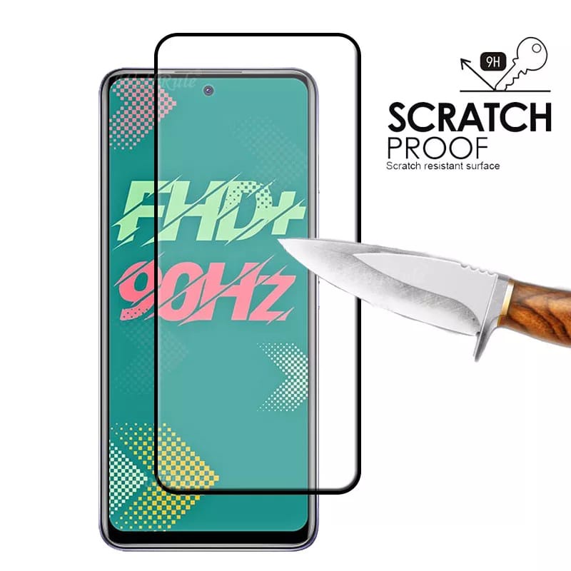 PROMO Tempered Glass INFINIX HOT 11s TG Layar Full List Hitam Anti Gores Kaca