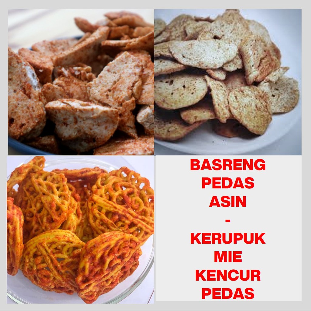 

Basreng Pedas Asin, Kerupuk Mie Kencur Pedas