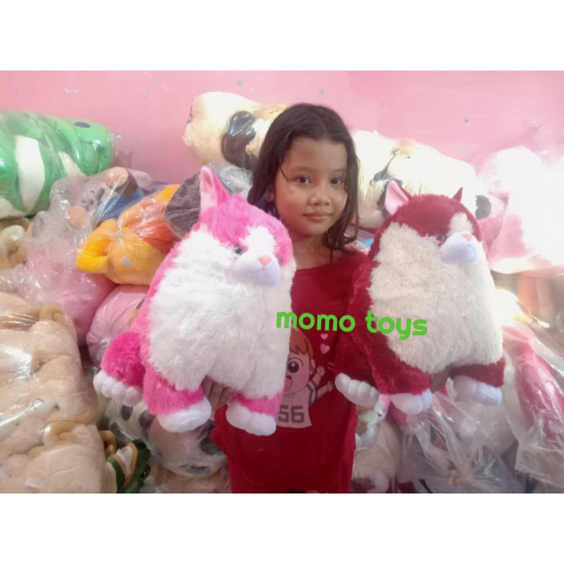 BONEKA KUCING SIAM GENDUT BULU RASFUR HALUS LUCU