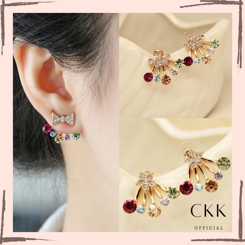 ➰CKK➰ Anting Tindik Mini Wanita RAINBOW FA88 Korea Fashion Women Earring Giwang Aksesoris Perhiasan Cewe
